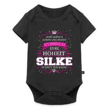 Eure Hoheit Silke betritt den Raum - Baby Premium Kurzarmbody - Schwarz - Vorne