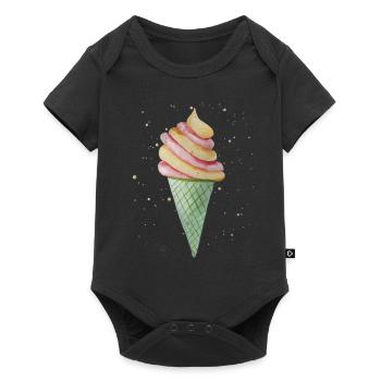 Christmas ice cream - Baby Premium short-sleeve bodysuit - black - Front