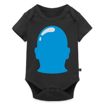 Symbol Bald Head Outline Silhouette - Baby Premium short-sleeve bodysuit - black - Front