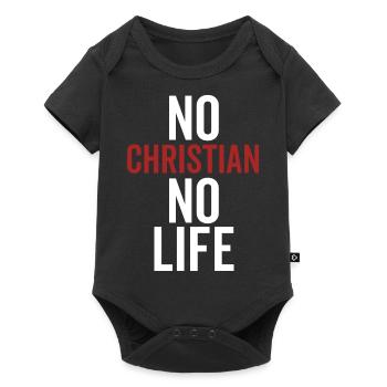 Kein Christ Kein Leben - Baby Premium Kurzarmbody - Schwarz - Vorne