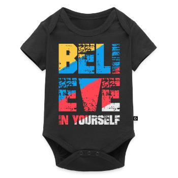 Believe in yourself - Baby Premium short-sleeve bodysuit - black - Front