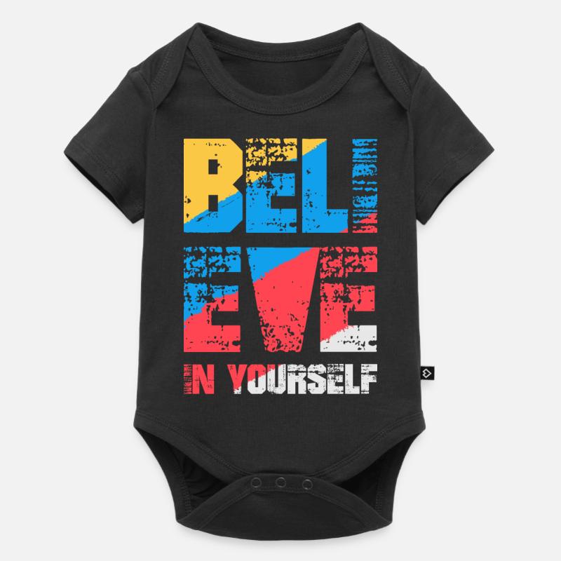 Glaube an dich selbst - Baby Premium Kurzarmbody - Schwarz