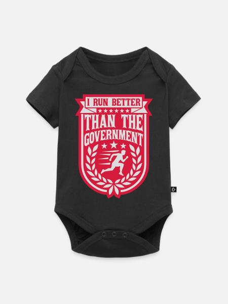 run better than government - Baby Premium Kurzarmbody - Schwarz
