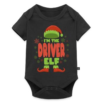 Conducteur Elfe de Noël - Body à manches courtes Premium Bébé - noir - Devant