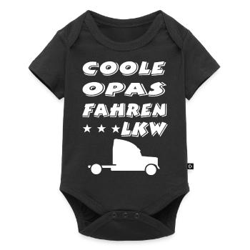 LKW - Baby Premium Kurzarmbody - Schwarz - Vorne
