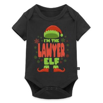 Lawyer Christmas Elf - Baby Premium short-sleeve bodysuit - black - Front