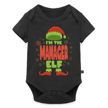 Manager Elfe de Noël - Body à manches courtes Premium Bébé - noir - Devant