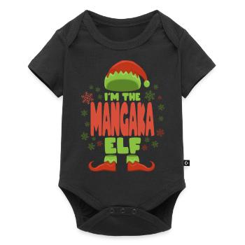 Elfe de Noël Mangaka - Body à manches courtes Premium Bébé - noir - Devant