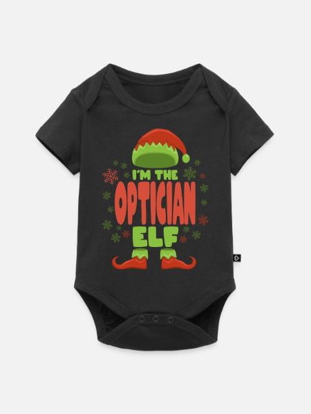 Optiker Weihnachtself - Baby Premium Kurzarmbody - Schwarz