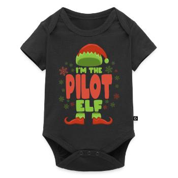 Pilot Christmas Elf - Baby Premium short-sleeve bodysuit - black - Front