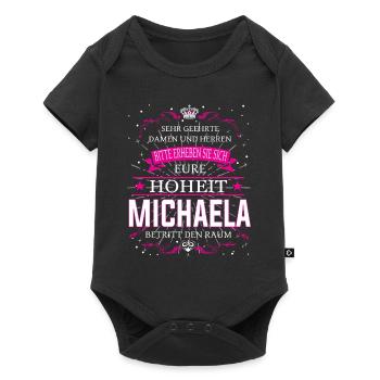 Eure Hoheit Michaela betritt den Raum - Baby Premium Kurzarmbody - Schwarz - Vorne
