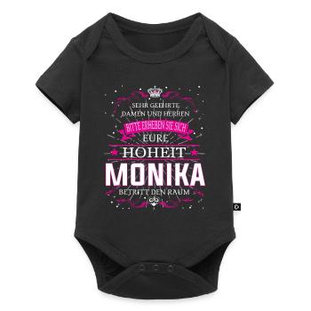 Eure Hoheit Monika betritt den Raum - Baby Premium Kurzarmbody - Schwarz - Vorne