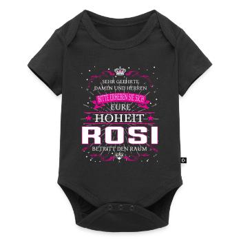 Eure Hoheit Rosi betritt den Raum - Baby Premium Kurzarmbody - Schwarz - Vorne