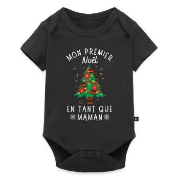 Mon Premier Noël en tant que Maman Cadeau Humour - Body à manches courtes Premium Bébé - noir - Devant