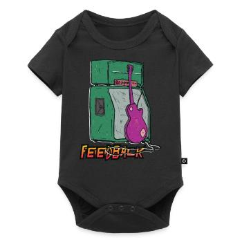 Sound Feedback Graphic - Baby Premium short-sleeve bodysuit - black - Front