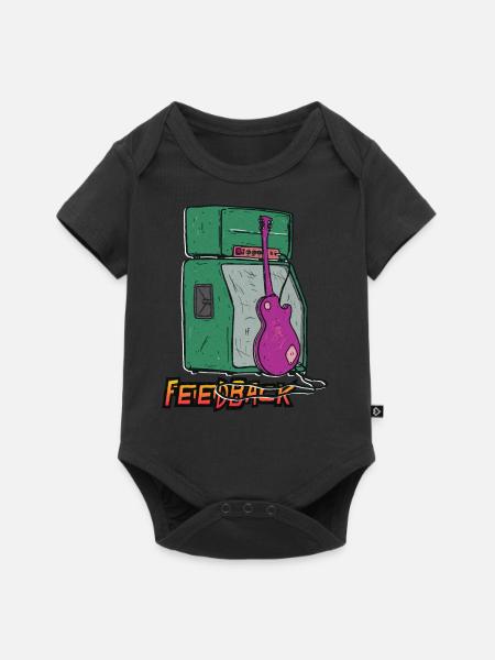 Sound-Feedback-Grafik - Baby Premium Kurzarmbody - Schwarz