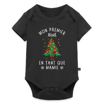 Mon Premier Noël en tant que Mamie Cadeau Humour - Body à manches courtes Premium Bébé - noir - Devant