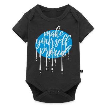 Faites-vous fier de la citation - Body à manches courtes Premium Bébé - noir - Devant