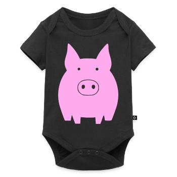 pig sweet pigs pigs animal animals 03 - Baby Premium short-sleeve bodysuit - black - Front