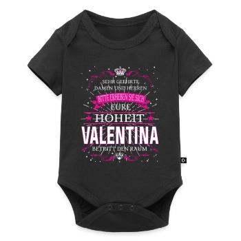 Eure Hoheit Valentina betritt den Raum - Baby Premium Kurzarmbody - Schwarz - Vorne