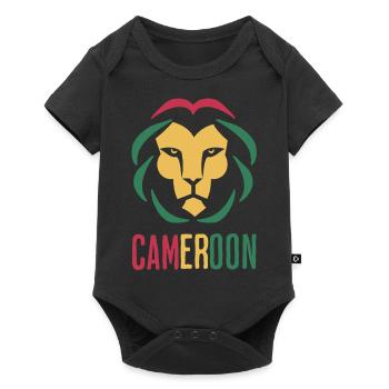 Cameroon Flag Lion Cameroon - Baby Premium short-sleeve bodysuit - black - Front