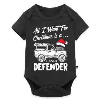 All I Want For Christmas is a Landy Defender - Baby Premium short-sleeve bodysuit - black - Front