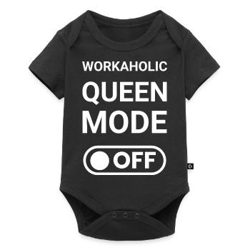 Workaholic Queen Mode OFF - Baby Premium short-sleeve bodysuit - black - Front