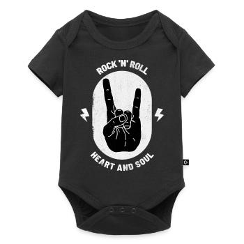 Rock 'N' Roll Devil Horns Metal Fork Rock Gift - Body à manches courtes Premium Bébé - noir - Devant