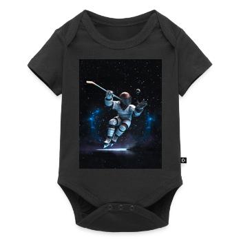 Puissance spatiale du hockey sur glace - Body à manches courtes Premium Bébé - noir - Devant
