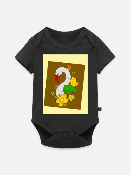 Tiere + Natur - Baby Premium Kurzarmbody - Schwarz