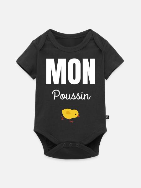 mon poussin - Body à manches courtes Premium Bébé - noir