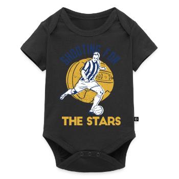 Shooting For The Stars Retro Cool Football Designs - Body à manches courtes Premium Bébé - noir - Devant