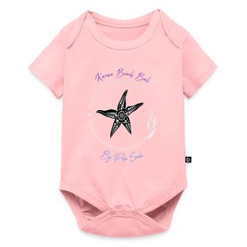 Karma Beach starfish purple blue - Baby Premium short-sleeve bodysuit - rose - Front