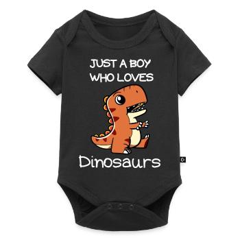 Just a Boy who loves Dinosaurs Gift Baby - Baby Premium short-sleeve bodysuit - black - Front