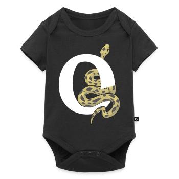 Letter o snake - Baby Premium short-sleeve bodysuit - black - Front