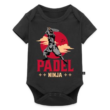 Padel Ninja Samurai Paquet Japonais Paddle - Body à manches courtes Premium Bébé - noir - Devant