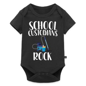 Schulhausmeister Rock - Baby Premium Kurzarmbody - Schwarz - Vorne