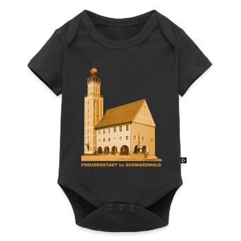 Freudenstadt Rathaus Schwarzwald Baden-Württemberg - Baby Premium Kurzarmbody - Schwarz - Vorne