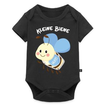 Kleine Biene Mayo - Lustiges Bienen Motiv - Baby Premium Kurzarmbody - Schwarz - Vorne
