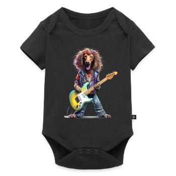 Chien de guitare - Body à manches courtes Premium Bébé - noir - Devant