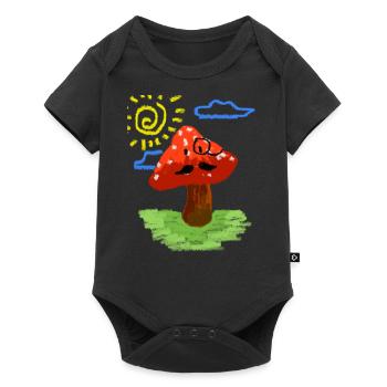 Gift idea for mushroom pickers - Baby Premium short-sleeve bodysuit - black - Front