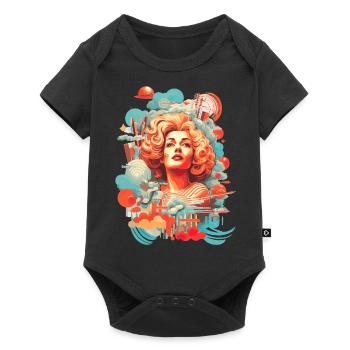 Retro Elegance: Vintage Lady - Baby Premium short-sleeve bodysuit - black - Front