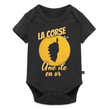 La corse une ile en or - Body à manches courtes Premium Bébé - noir - Devant