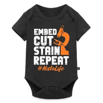 Incorporer la coupe Teinture Répéter - Body à manches courtes Premium Bébé - noir - Devant
