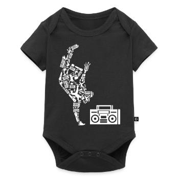 Hip hop | Danseur - Body à manches courtes Premium Bébé - noir - Devant
