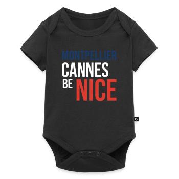 Kreativer Montpellier Hoodie - Baby Premium Kurzarmbody - Schwarz - Vorne