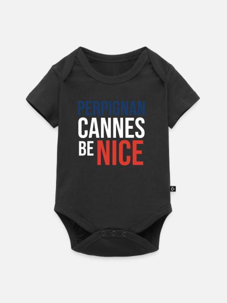 Perpignan Souvenir - Baby Premium Kurzarmbody - Schwarz
