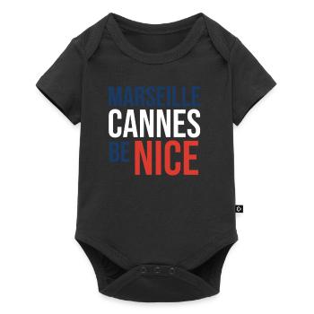 Marseille Cannes be Nice - Baby Premium Kurzarmbody - Schwarz - Vorne