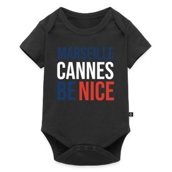 Marseille Cannes Be Nice - Body à manches courtes Premium Bébé - noir - Devant