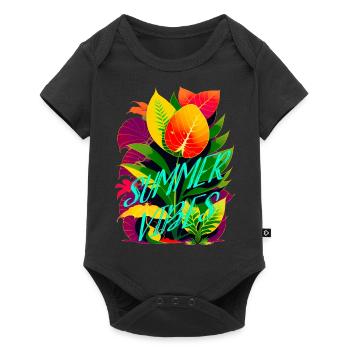 SUMMER VIBES - Baby Premium Kurzarmbody - Schwarz - Vorne
